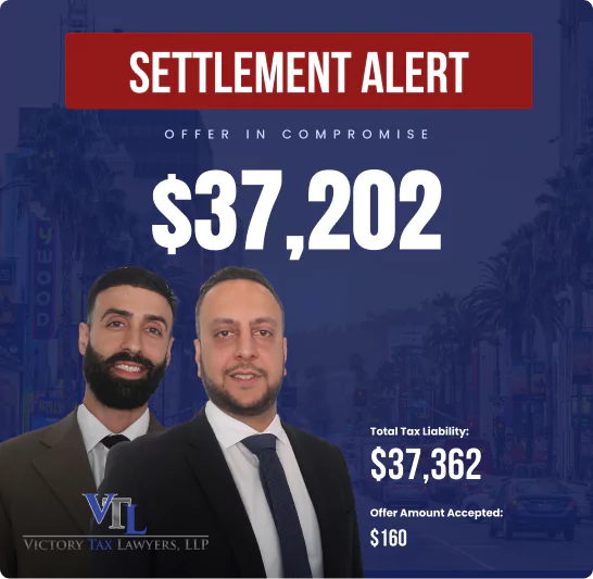 IRS Tax settlement Texas alert - $37,202